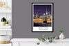 Brooklyn Bridge Travel Print, Travel Poster of Brooklyn Bridge, New York, USA, New York Travel Poster