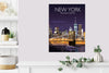 Brooklyn Bridge Travel Poster, Travel Print of New York, USA