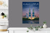 Kuala Lumpur Travel Poster, Travel Print of Kuala Lumpur, Malaysia