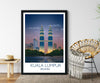 Kuala Lumpur Travel Print, Travel Poster of Kuala Lumpur at sunset, Malaysia