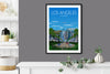 Los Angeles Travel Poster , Travel Print of Los Angeles, City of Los Angeles, California USA, USA Travel Poster, Los Angeles Cityscape