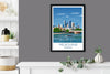 Melbourne Travel Print, Travel Poster of Melbourne, City of Melbourne, Victoria, Australia