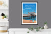 Brighton Travel Print, Brighton Poster, Brighton, England, UK Travel Poster, Brighton Pier