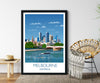 Melbourne Travel Print, Travel Poster of Melbourne, City of Melbourne, Victoria, Australia