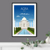 Agra Travel Print, Agra Poster, Taj Mahal, India, Taj Mahal Travel Poster,