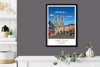 Lincoln Travel Poster, Travel Print of Lincoln, Lincoln, England, UK