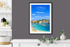 Cyprus Travel Poster, Travel Print of Cyprus, Mediterranean Sea