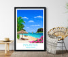 Mauritius Travel Print, Travel Poster of Mauritius, Indian Ocean