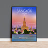 Bangkok Travel Poster, Travel Print of Bangkok, Bangkok Thailand