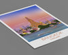 Bangkok Travel Poster, Travel Print of Bangkok, Bangkok, Thailand