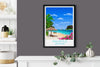 Mauritius Travel Print, Travel Poster of Mauritius, Indian Ocean