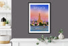 Bangkok Travel Poster, Travel Print of Bangkok, Bangkok Thailand