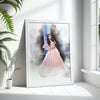 Prom Dress Watercolour, Portrait from Photo, Custom Prom Gift for Daughter, Graduation gift, Gift for Parents, Gift for Son, Gift for Friend