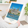 Istanbul Travel Poster Travel Print of Istanbul, Istanbul Poster, Turkey, Turkey Poster