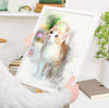 Custom printed watercolour pet portrait, Personalised Pet print, Pet Lover Gift