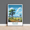 Kruger Poster, Travel Print of Kruger National Park, South Africa, Travel Gift