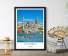 Istanbul Travel Poster Travel Print of Istanbul, Istanbul Poster, Turkey, Turkey Poster