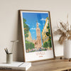 Seville Travel Print, Travel Poster of Seville, Seville Poster, Spain, Spain Poster