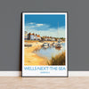 Wells Next the Sea Travel Print, Travel Poster of Wells Next the Sea, Norfolk, England, Norfolk Art, Norfolk Gift, Wall Art Print