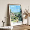 Cotswolds Travel Print, Travel Poster of Cotswolds, England, Cotswolds Art, Cotswolds Gift, Wall Art Print