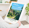 Cotswolds Travel Print, Travel Poster of Cotswolds, England, Cotswolds Art, Cotswolds Gift, Wall Art Print