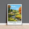 Yorkshire Dales Travel Print, Travel Poster of Yorkshire Dales,England, Yorkshire Dales Art, Yorkshire Dales Gift, Wall Art Print