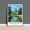 Yorkshire Dales Travel Poster, Travel Print of Yorkshire Dales,England, Yorkshire Dales Art, Yorkshire Dales Gift, Wall Art Print