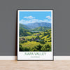 Napa Valley Travel Poster, Travel Print of Napa Valley, California, USA Gift, Wall Art Print