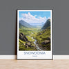 Snowdonia Travel Poster, Snowdonia Travel Print, Wales, Welsh Art, Snowdonia Gift, Wall Art Print