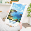 Guernsey Travel Print, Travel Poster of Guernsey, Guernsey Gift, Channel Islands, Wall Art Print