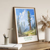 Sequoia Poster, Travel Print of Sequoia National Park, California, USA, Sequoia Travel Gift