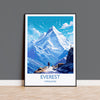 Everest Travel Poster, Travel Print of Everest, Everest Gift, Himalayas Art, Mount Everest Gift, Wall Art Print