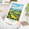 Wye Valley Travel Print, Travel Poster of Wye Valley, UK, Wye Valley Art, Wye Valley Gift, Wall Art Print