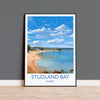 Studland Bay Travel Print, Travel Poster of Studland Bay, England, Dorset Coast Art, Dorset Gift, Wall Art Print