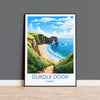 Durdle Door Travel Print, Travel Poster of Durdle Door, England, Dorset Coast Art, Dorset Gift, Wall Art Print