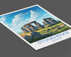 Stonehenge Travel Print, Travel Poster of Stonehenge, England, Wiltshire, Stonehenge Gift, Wall Art Print