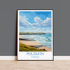 Polzeath Travel Poster, Travel Print of Polzeath, England, Cornwall Art, Cornwall Gift, Wall Art Print