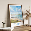 Polzeath Travel Poster, Travel Print of Polzeath, England, Cornwall Art, Cornwall Gift, Wall Art Print