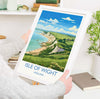 Isle of Wight Travel Print, Travel Poster of Isle of Wight, England, Coast Art, Isle of Wight Gift, Wall Art Print