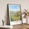 Champagne Poster, Travel Print of Champagne, Wine Region, France, Europe, Travel Gift