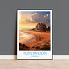 Hunstanton Beach Travel Poster, Travel Print of Hunstanton Beach, Norfolk, England, Norfolk Art, Norfolk Gift, Wall Art Print