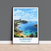 Guernsey Travel Print, Travel Poster of Guernsey, Guernsey Gift, Channel Islands, Wall Art Print