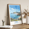 Jersey Travel Print, Travel Poster of Jersey, Jersey Gift, Channel Islands, Wall Art Print