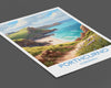 Porthcurno Travel Poster, Travel Print of Porthcurno, England, Cornwall Art, Porthcurno Gift, Cornwall Gift, Wall Art Print