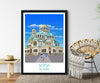 Sofia Travel Poster, Travel Print of Sofia, Bulgaria, Sofia Cityscape, St Alexander Nevsky Cathedral, Sofia Gift