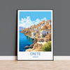 Crete Travel Print, Travel Poster of Crete, Greece Gift, Greek Islands Art, Crete Gift, Wall Art Print