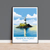 Penmon Point Travel Poster, Penmon Point Travel Print, Penmon Lighthouse, Anglesey, Wales, Welsh Art, Anglesey Gift, Wall Art Print