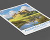 Alnwick Castle Travel Print, Travel Poster of Alnwick Castle, Northumberland, England, Alnwick Castle Gift, Wall Art Print