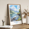 Keswick Travel Poster, Keswick Travel Print, England, Cumbria Art, Keswick Gift, Wall Art Print