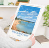 Studland Bay Travel Print, Travel Poster of Studland Bay, England, Dorset Coast Art, Dorset Gift, Wall Art Print